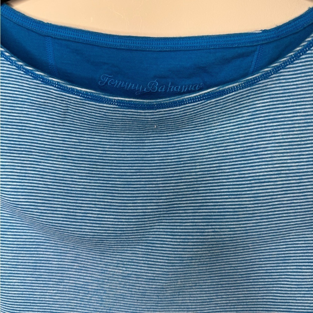 Tommy Bahamma Ocean Blue Pinstripe T-shirt Dress (4-6) - Picture 4 of 7